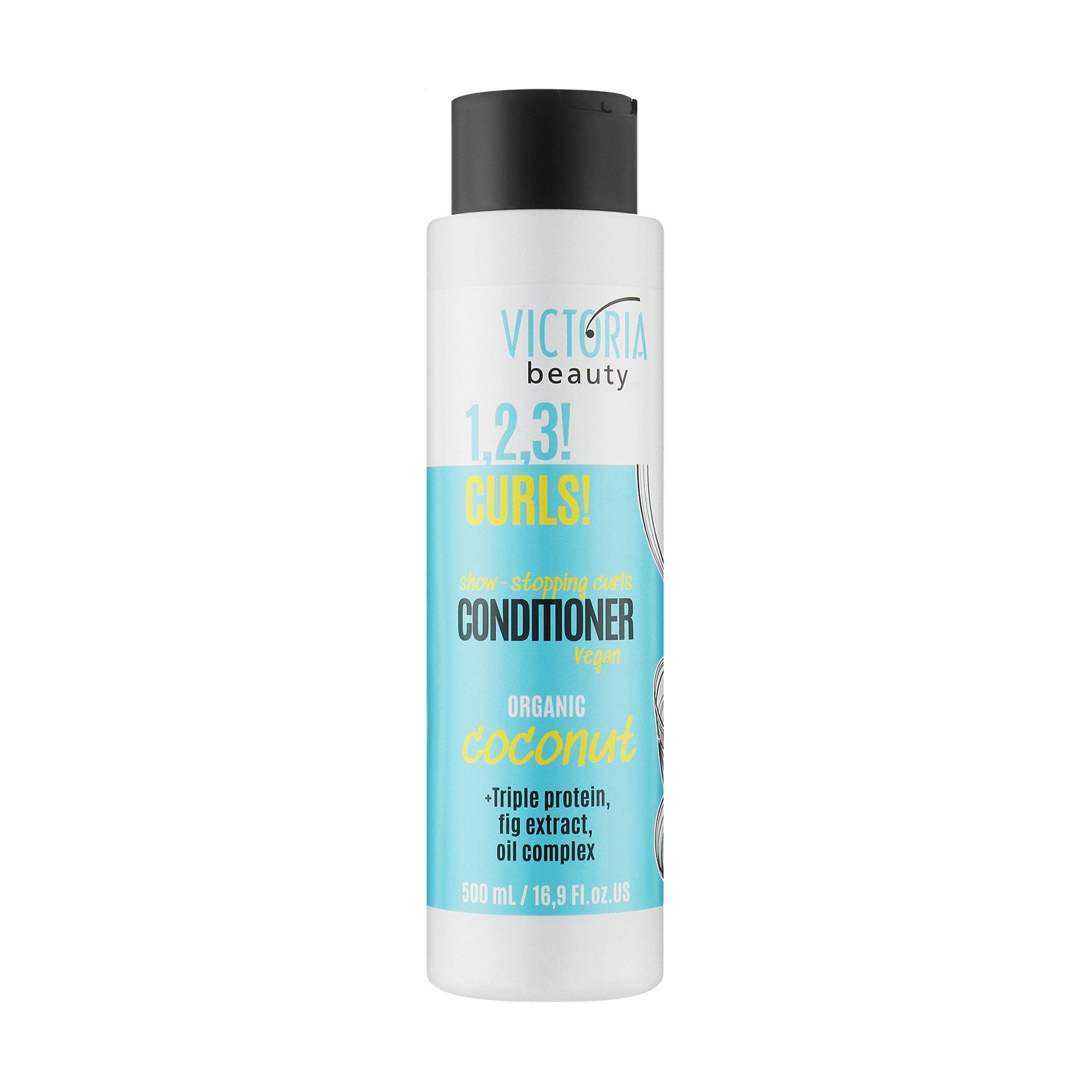 Уцінка! Кондиціонер Victoria Beauty 1, 2, 3! Curls! Conditioner для кучерявого волосся, 500 мл